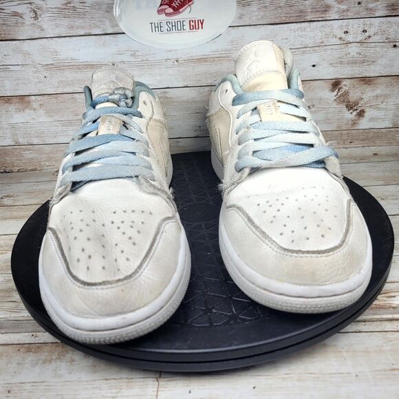 Jordan 1 Low Se Canvas Iris Whisper Sail Sneakers Women's Size 9.5 Walking Shoes - Picture 5 of 14